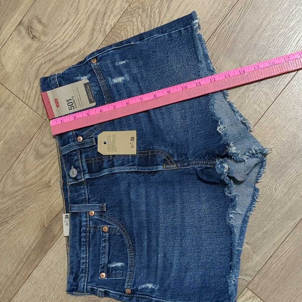 Levi’s 501 High Rise Distressed Short Size 30 NWT - Picture 6 of 12